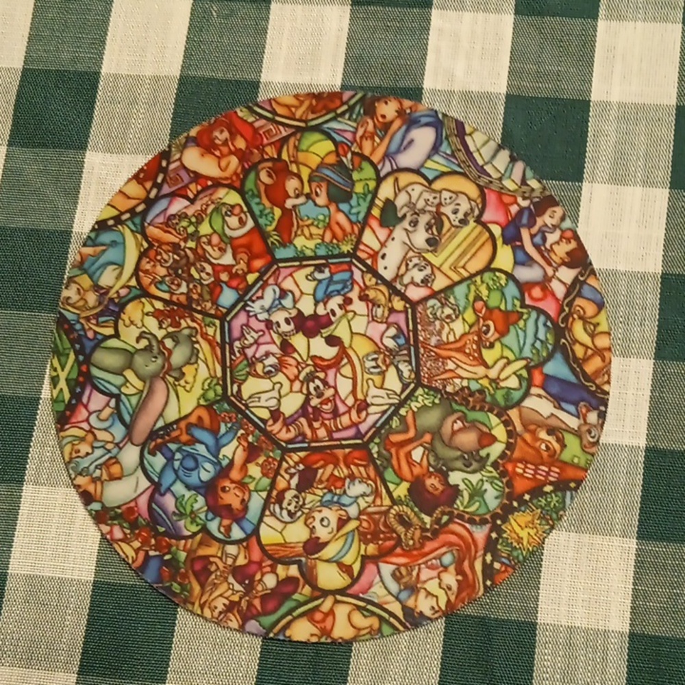 Disney characters round mouse pad